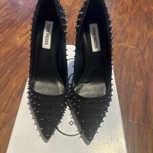 Steve Madden Black Spiked Heels
